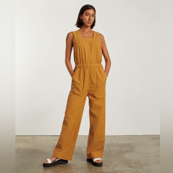 Everlane The Fatigue Apron Jumpsuit Sleeveless Utility‎ Amber 12